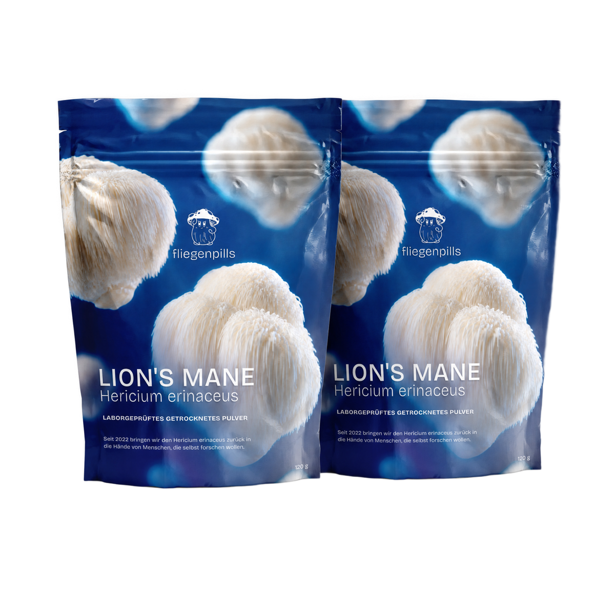 Lion's Mane Pulver – Twin: 2 × 120 g