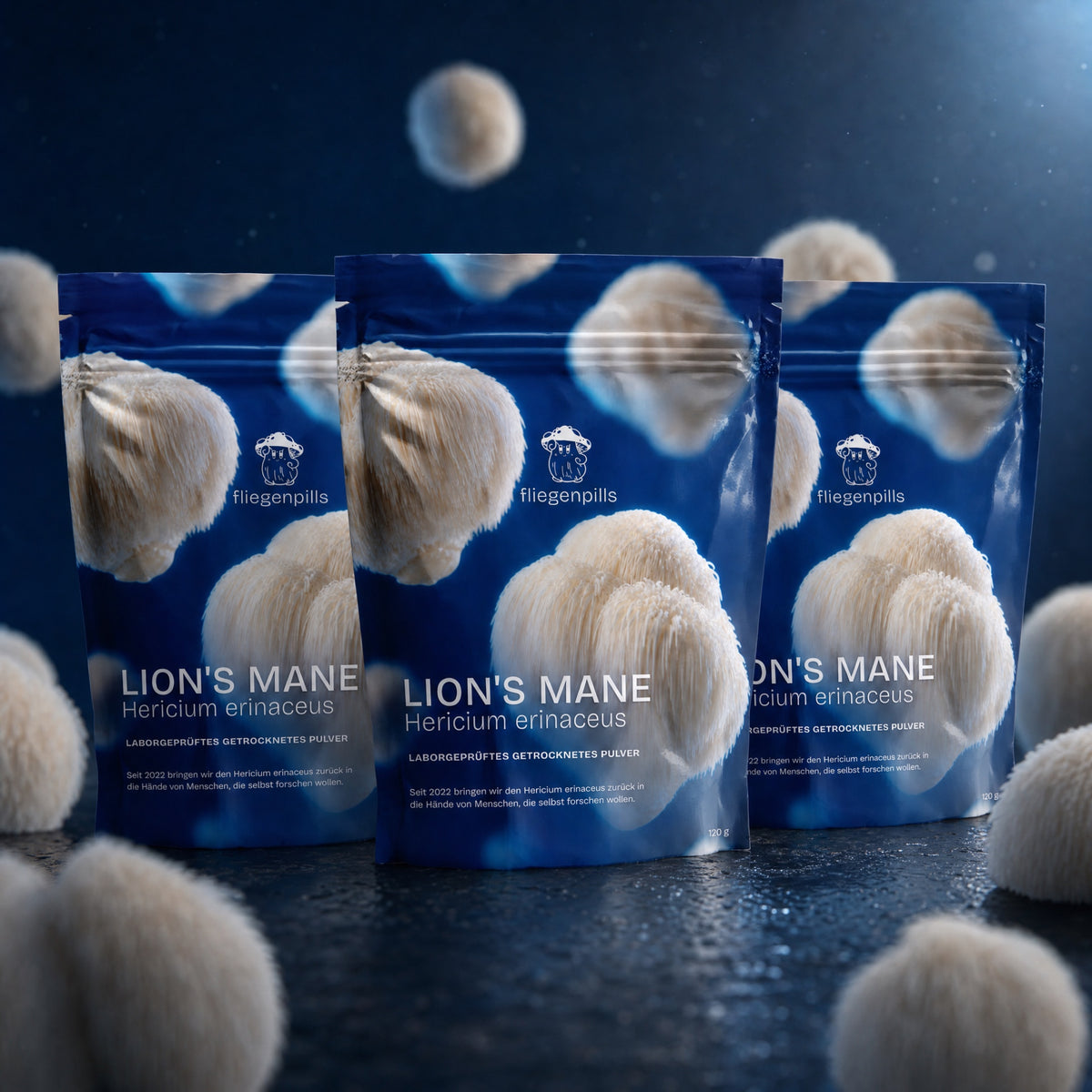 Lion's Mane Pulver im Dreierpack