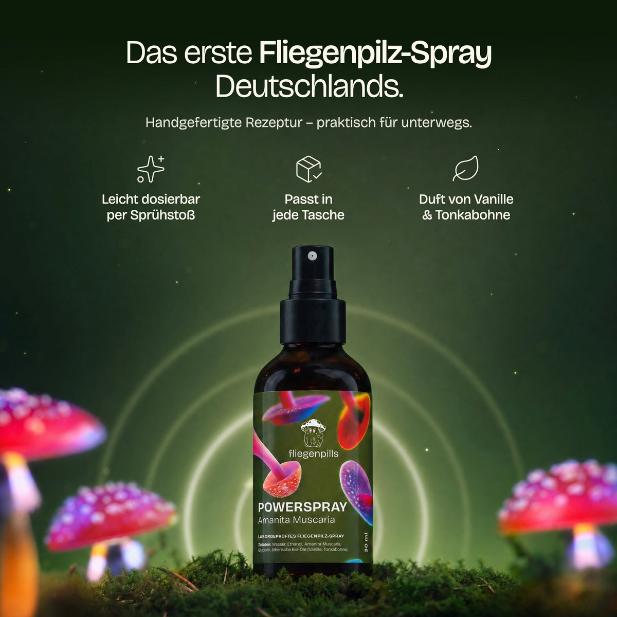 Das erste Fliegenpilz-Spray Deutschlands