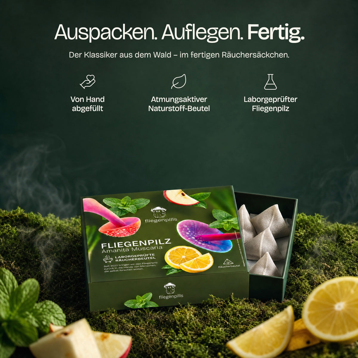 Räucherbeutel: auspacken, auflegen, fertig