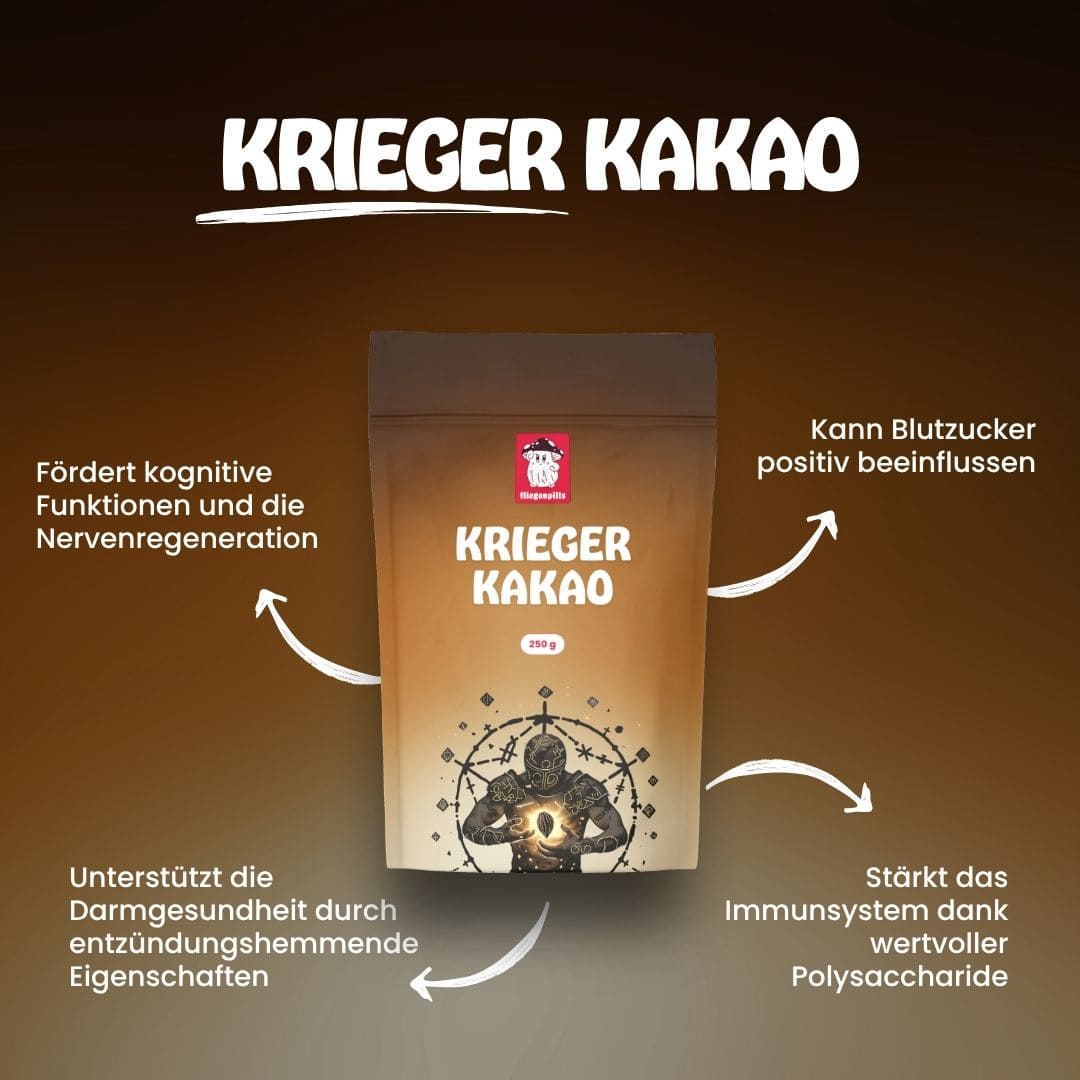 Krieger Kakao - 100% BIO Rohkakao - fliegenpills - Fliegenpilz Pulver getrocknet kaufen
